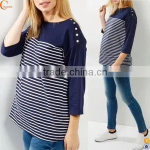 Maternity Wear Striped t Shirt Pregnancy Clothes thumbnail-1