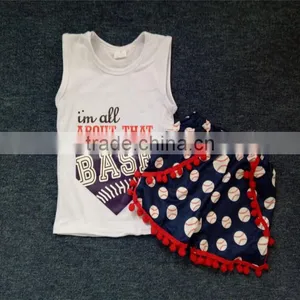 Wholesale Children's Pearl Tunic Clothing Sets Girls Boutique Chicken Outfit Kids Clothes thumbnail-1