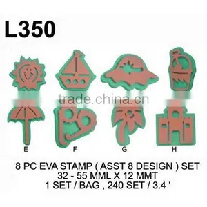 L350 8 PC EVA STAMP (ASST 8 DESIGN) SET thumbnail-1