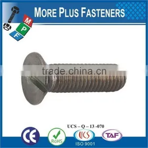 Made in Taiwan Machine Screw Metric DIN 963 DIN EN ISO 2009 Slotted Flat Head Countersunk thumbnail-2