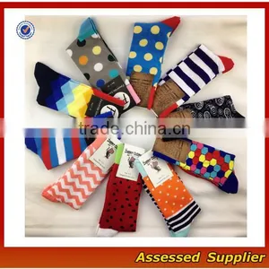 FXS141 Wholesale Custom Cotton Happy Business Mens Dress Socks thumbnail-4