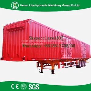 Factory Sale Low Price Automatic Air Brakes Painting Semi Box Trailer For Bulk Cargo Transportaion thumbnail-5