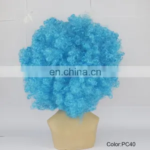 Light Blue Crazy Party Fluffy Wig PC40 thumbnail-3