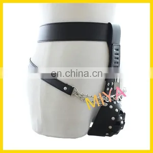 Faux Leather Chastity Belt With Vibrating Dildo & Butt Plug, Vibrating Panties thumbnail-1