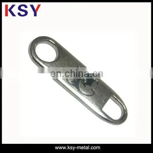 Gold Brush Custom Brand Logo Metal Garments Zipper Puller thumbnail-4