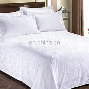 Hotel Bedding Sett/bedding Sheet/ White Cotton Jacqaurd Bedding Set thumbnail-2
