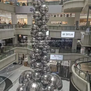 Large Mirror Balls Floating Mirror Ball Inflatable Silver Reflective Balloon For Advertising thumbnail-1