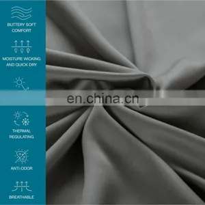 Naturelife Breathable 100% Bamboo Sheets Queen Size Cooling Sheets Super Soft Hypoallergenic Deep Pocket Bed Sheets thumbnail-6