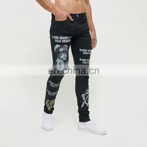 DiZNEW Bulk Trendy Men Digital Print Jeans Denim Men's Pants Men Jeans Pants thumbnail-5