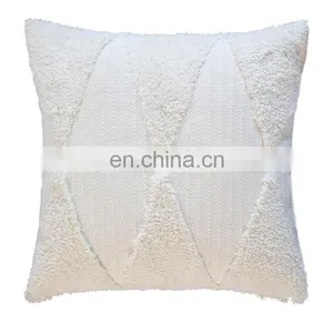 Wholesale Home Decoration Machine Woven Custom Tufted Pillow Cover Luxury White Throw Sofa Cushion Cover thumbnail-5