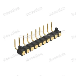 Dnenlink 2.54mm Pitch Single Row H2.5mm Plane Contact Right Angle Female Header DIP Type PogoPin Header thumbnail-3