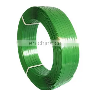 High Strength Green Color Embossed Plastic Polyester Strap Pet Strapping Belt for Goods Binding thumbnail-1