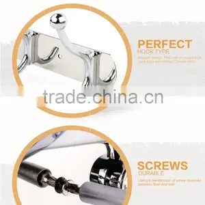 Wesda Zinc Alloy Bathroom Accessories Decorative Stainless Steel Coat Hook for Towel 831 thumbnail-6