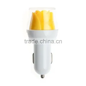 Rapid Auto Vehicle Micro USB Car Charger Adaptor For Cell Phone With LED Rose Flower thumbnail-3