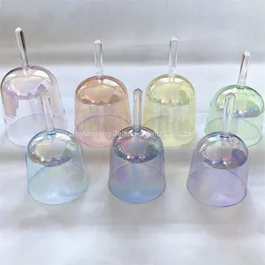 Alchemy Cosmic Light Clear Singing Bowl With Handle Aurora Quartz Chakra Healing Crucible thumbnail-2