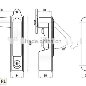 MS480-2F Direct Selling Manufacturer Power Distribution Control Board Cabinet Handle Plane Lock thumbnail-6