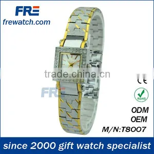 Stainless Steel Back Water Resistant Watch Copper Wrist Watch (T8007) thumbnail-1