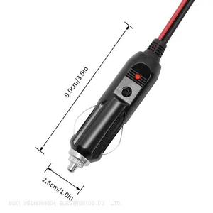 High Quality Car Cigarette Lighter Plug Jack With Built-in Fuse Indicator Lamp 12V 24V 20A Bakelite Car Cigarette Lighter Socket thumbnail-1