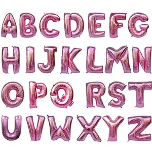 16Inch Letter Balloons Foil Mylar Ballon Alphabet T (A-Z) for Wedding Birthday Bridal Shower Anniversary Celebration thumbnail-4