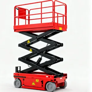 500kg Capacity 4m-16m Battery-Powered Electric Scissor Lift With Hydraulic Trailer System thumbnail-1