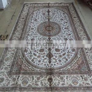 6x9ft 100% Silk Rugs India Cotton Carpet Cheap Red Carpet Hand Made Silk Carpets thumbnail-1