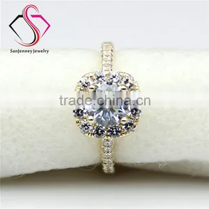Round Brilliant Cut Moissanite 1CT 6.5mm Center Halo Style 14k 18k White Yellow Gold Diamond Engagement Ring thumbnail-4