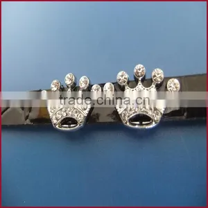 Factory DIY Jewellery Accessories 10MM Rhinestones Crowns Alloy Slide Charms thumbnail-3