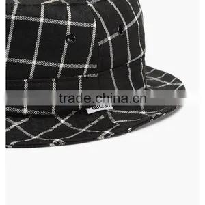 2015 Wholesale Fashion Checked Cooling Felt Bucket Hat thumbnail-3