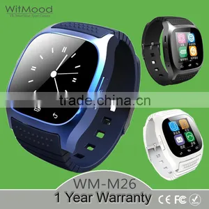 Blue M26 Bluetooth Smart Wrist Watch Phone Mate For IOS Android Samsung LG M26 Smartwatch Brand New Wearable Devices thumbnail-1