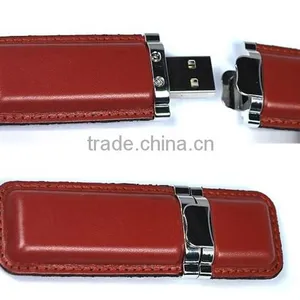 Popular Leather USB Pendrive 2.0 16gb USB Flash Drive thumbnail-1