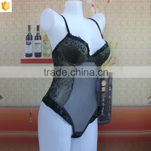 Hot Special Design Shapewear, Women Corset Transparent Lace With Open Crotch thumbnail-2