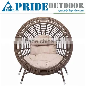 Creative Nest Clubhouse Pool Rattan Round Chaise Lounge Chair Lounge For Garden thumbnail-1