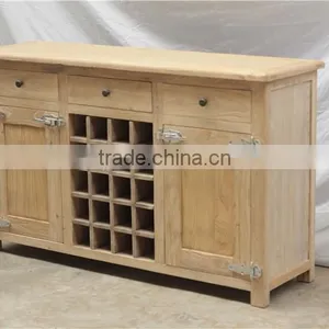 Reproduction Anique Solid Wood Wine Cabinet thumbnail-1