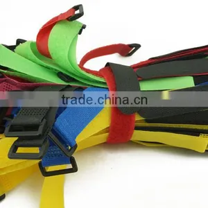 Nylon Buckle Adjustable Hook And Loop Straps Belt Wrap Cable Tie thumbnail-1