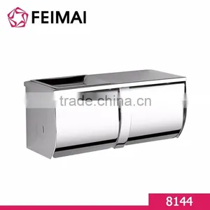 Hotel Bathroom Design Double Stainless Steel 304 Paper Roll Holder thumbnail-4