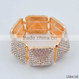 Irregular Pointed Out Bracelet Gold Plated Rhinestone Bracelet thumbnail-1