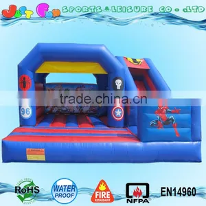 New Design Inflatable Combo Kids Games, Spider Man Bounce Slide for Kids thumbnail-1