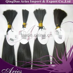 20'' Virgin Indian Remy Natural Straight Bulk Hair Extensions thumbnail-1