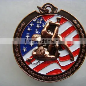 Custom Soft Enamel Award Medal, Soft Enamel Medallions thumbnail-1