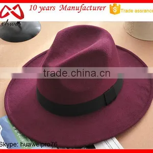 100% Australian Wool Felt Floppy Fedora Hats, Wide Brim Fedora Hats Winter Cowboy Style Hat thumbnail-1