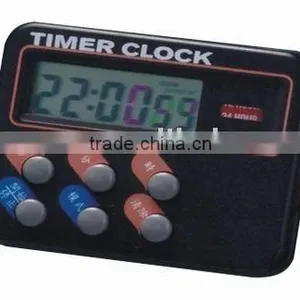 Digital Kitchen Timer With Clock With Magnetic Clip thumbnail-1