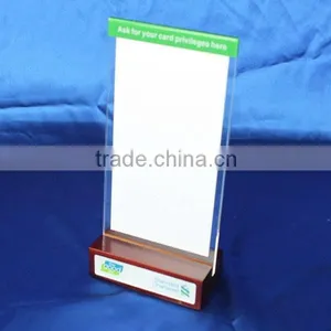 Customized Vertical Double Sided Stand up Clear L-shape Acrylic Sign Holder,A3,A4,A5 Menu Holder Table Tent Quality Choice thumbnail-1