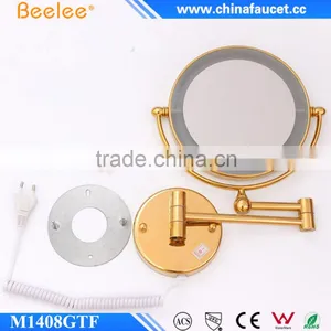 Beelee Golden 8'' Two Way Mirror Magnifying Adjustable Wall Mirror thumbnail-3