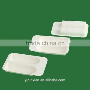 Customized White Sustainable Pulp Moulded Sugar Cane Bagasse Packaging thumbnail-2