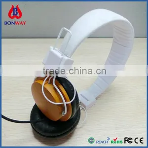 2015 Stereo Promotion Gift Wood Earphone Headphone With Mic thumbnail-1