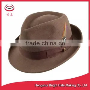 Eco- Friendly Trilby Fedora Hats Wool Felt Caps thumbnail-1