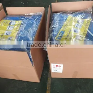 TEAR RESISTANT WATERPROOF PP /PE TARPAULIN BLUE COLOUR FINISHED STRIPED HEM 1 METER INTERVAL ANTI-AGING TRUCK-COVER ANTI-UV thumbnail-3