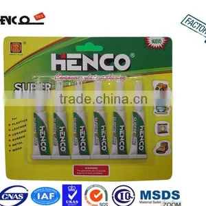 HC-6 Henco Daily DIY Use Super Glue, 502 Super Fast Glue, Cyanoacrylate Adhesive in Tube Packing thumbnail-1