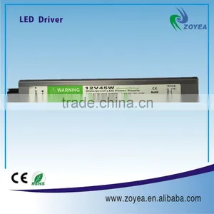 Waterproof Ip67 Constant Voltage 45w 12vdc Slim Led Power Supply Led Strip Lighting Driver thumbnail-1