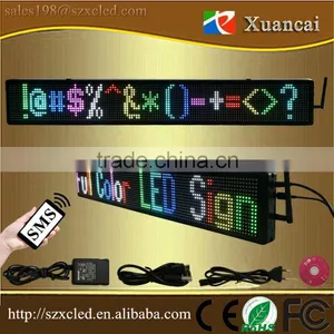 P6-16x128RGB Supply 5V/12V Double Line Programmble Full Color Led Sign With Wireless SMS and Computer Software USB Control thumbnail-1